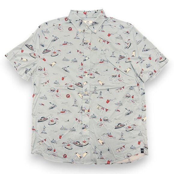 Southern Tide Men's Lake Theme Button Up Shirt Size Medium - Picture 1 of 5